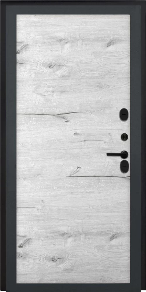 Входная дверь ДвериПРО Аура Без фрезеровки Дуб арктик горизонт DPRO196711 внутренняя сторона