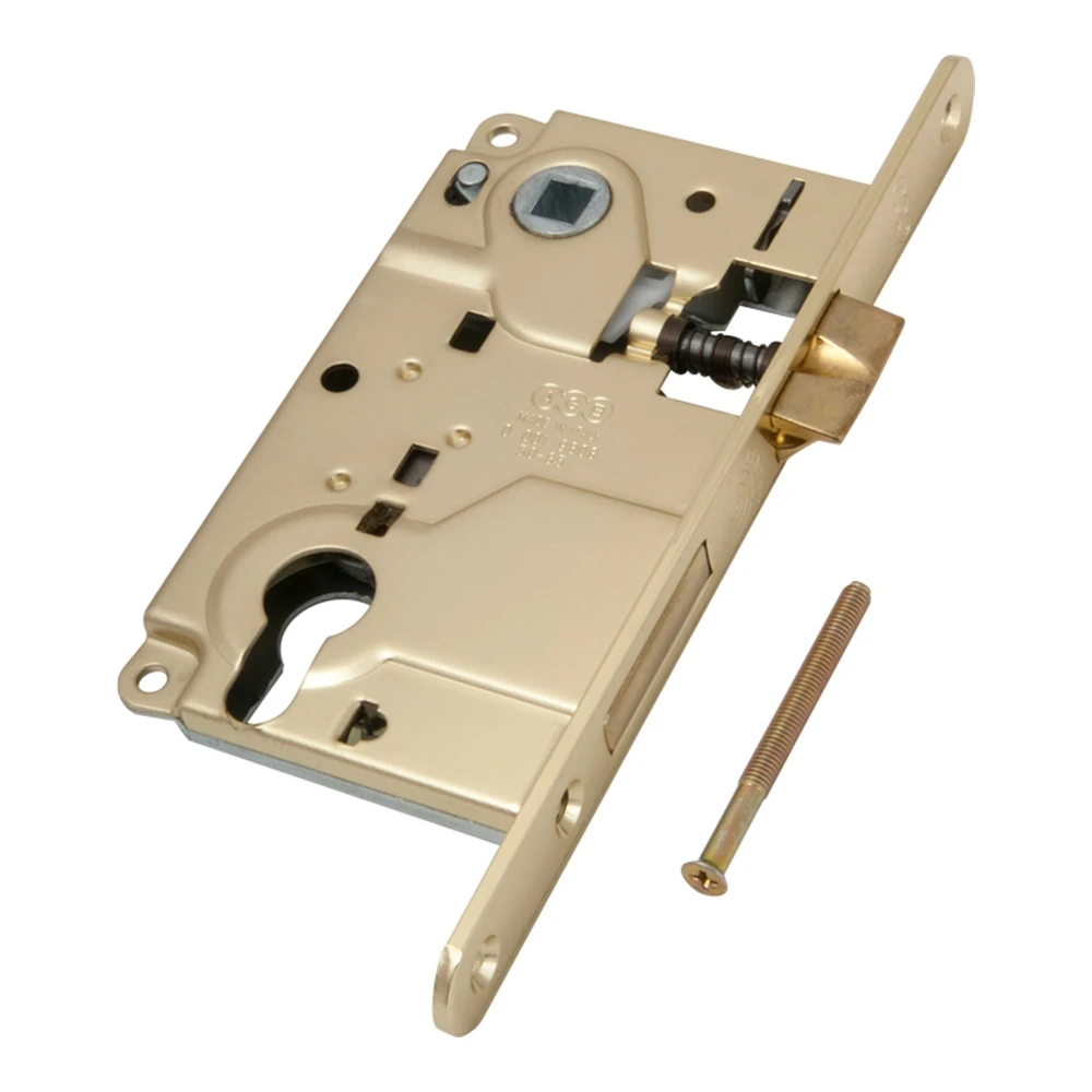 Фото Корпус врезного замка под цилиндр CENTRO B01025.50.03 ригель+защёлка (латунь)