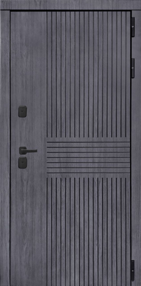 Входная дверь ДвериПРО Берген СБ-1 (ст. белое, 16мм, капучино) DPRO196902 внешняя сторона