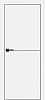 Межкомнатная дверь PX-19 черная кромка с 4-х ст. Белый матовый